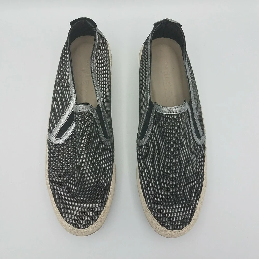 Espadrille Slip On Womens Sneaker The‎ Flexx 7 Call Me Black Silver Shimmer Shoe